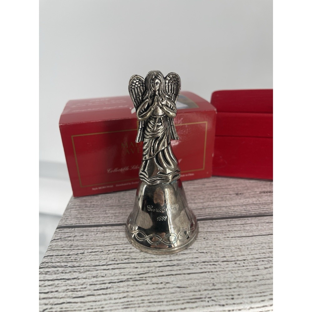 1999 MADISON AVENUE "MAKING SPIRITS BRIGHT" 4th‎ EDITION SILVERPLATED ANGEL BELL